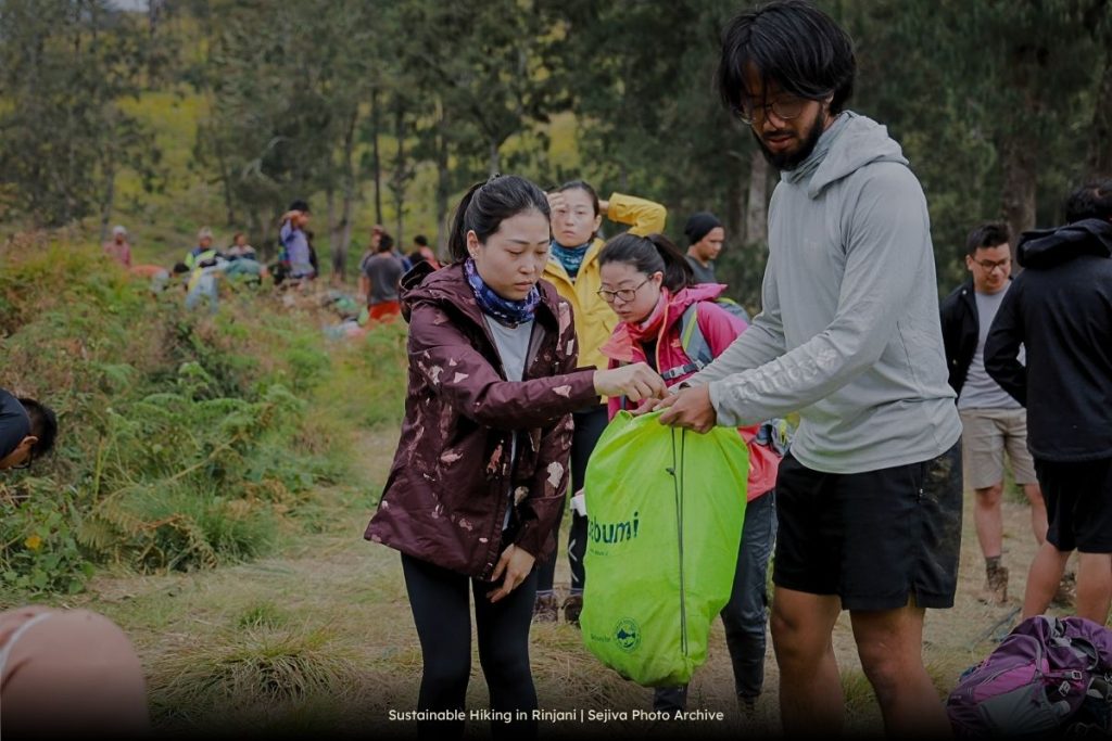 Sustainable Travel Hiking in Mount Rinjani, Lombok
