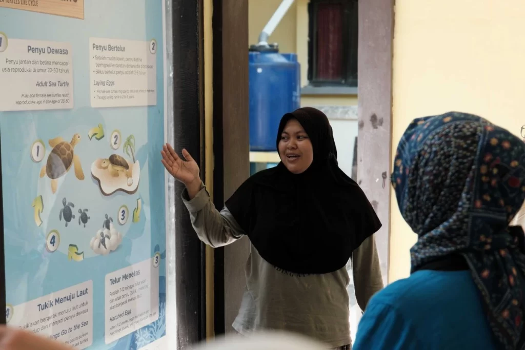Visiting Turtle Conservation Site during Save The Coral Trip in Pramuka Island, Kepulauan Seribu