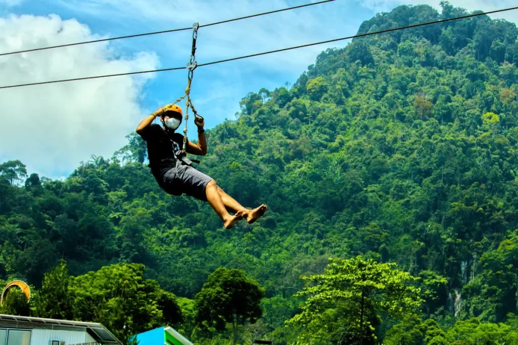 flying fox experience in indonesia