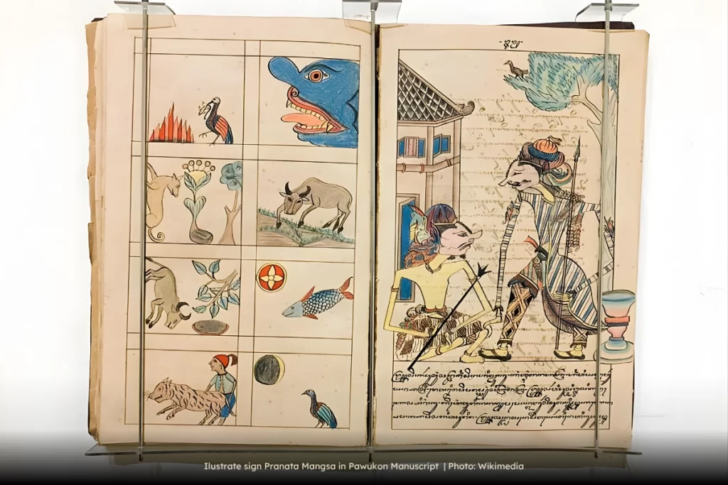 Ilustrate sign Pranata Mangsa in Pawukon Manuscript