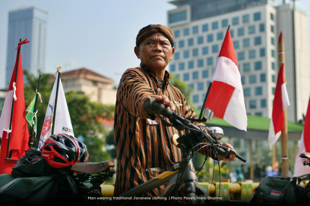 Man wearing traditional Javanese clothing