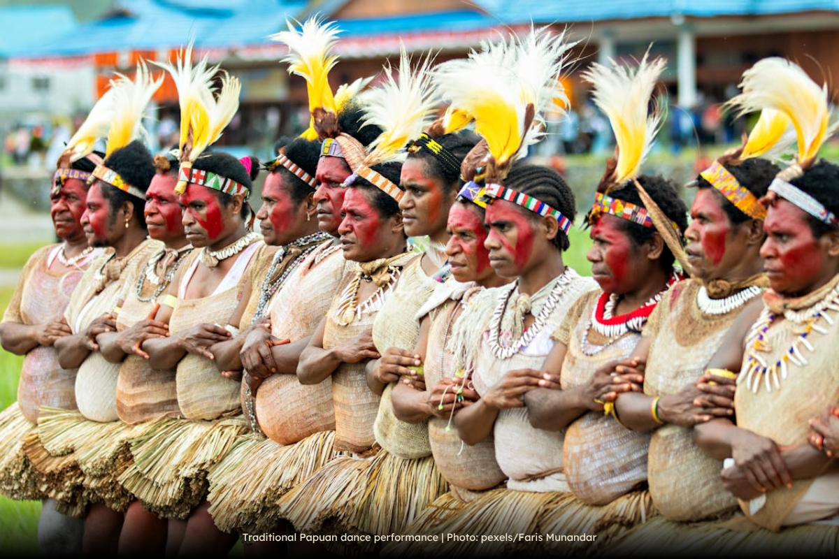 Traditional Papuan dance performance