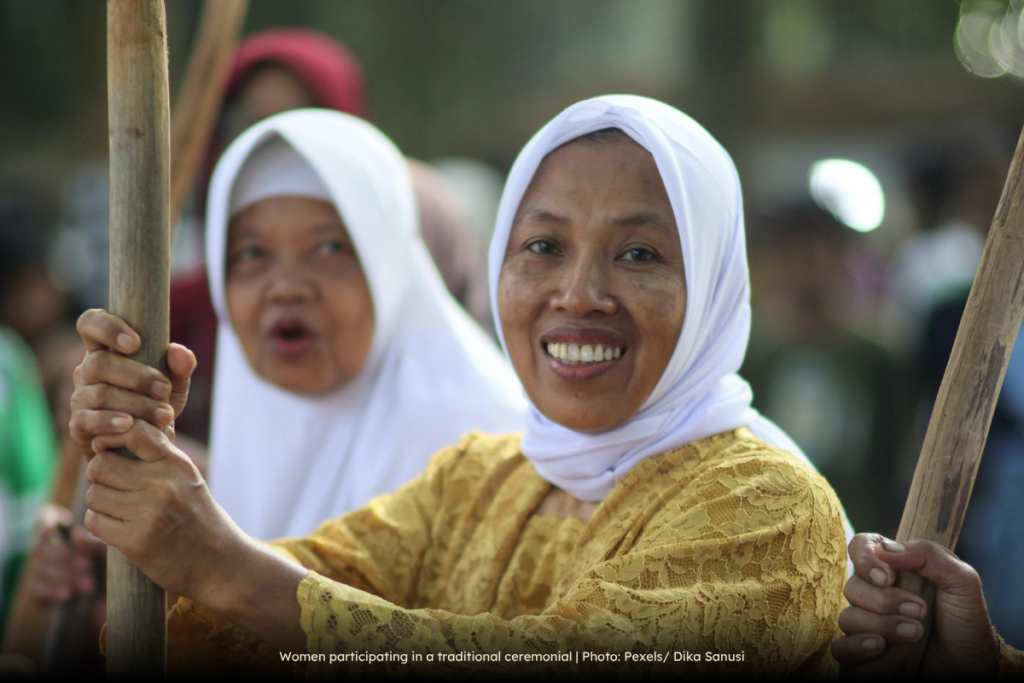 Women participating in a traditional ceremonial