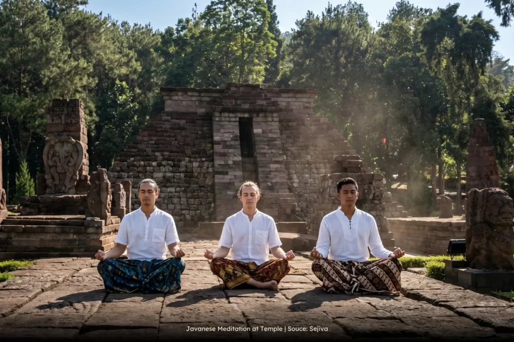 Javanese Meditation at Temple