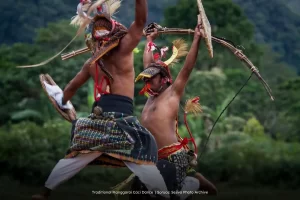 traditional manggarai caci dance - east nusa tenggara